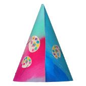 アート絵を描のクラフトアーティスト絵を描の誕生日テーマ パーティーハット (裏面)