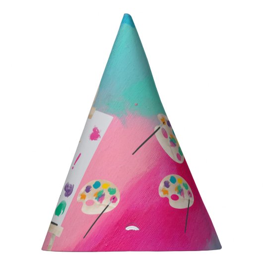 アート絵を描のクラフトアーティスト絵を描の誕生日テーマ パーティーハット (右)