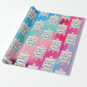 アート絵を描のクラフトアーティスト絵を描の誕生日テーマ ラッピングペーパー (アンロールド)