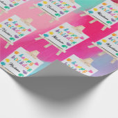 アート絵を描のクラフトアーティスト絵を描の誕生日テーマ ラッピングペーパー (角)