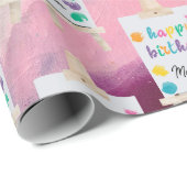 アート絵を描のクラフトアーティスト絵を描の誕生日テーマ ラッピングペーパー (ロールコーナー)