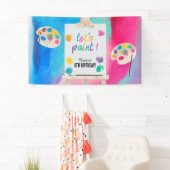 アート絵を描のクラフトアーティスト絵を描の誕生日テーマ 横断幕 (インサイチュ)