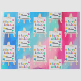 アート絵を描のクラフトアーティスト絵を描の誕生日テーマ 薄葉紙