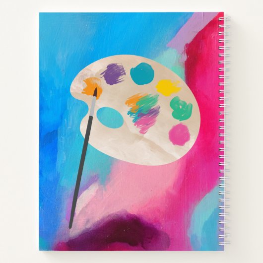 アート絵を描のクラフトアーティス絵を描トSketchbook ノートブック (裏面)