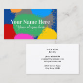 アート絵を描の先生名刺テンプレート 名刺 (正面/裏面)