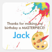 アート絵を描の党はグディーバッグのシールを好む スクエアシール (正面)