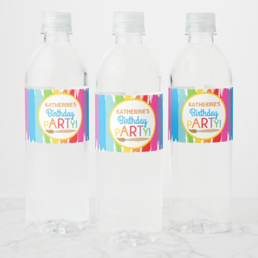 アート絵を描の誕生日パーティーウォーターボトルラベル ペットボトルラベル (ボトル)