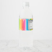 アート絵を描の誕生日パーティーウォーターボトルラベル ペットボトルラベル (裏面)