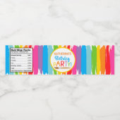 アート絵を描の誕生日パーティーウォーターボトルラベル ペットボトルラベル (シングルラベル)