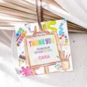 アート絵を描の誕生日パーティースクエアメッセージカード フェイバータグ