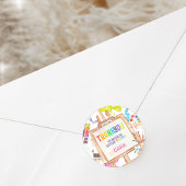 アート絵を描の誕生日パーティー ラウンドシール