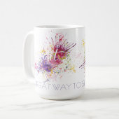 アート絵を描やヘッター素晴らし、1日の過ごす方法 コーヒーマグカップ (正面左)