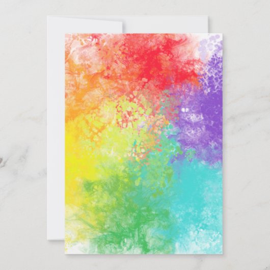 アート絵を描アーティスト誕生日パーティー 招待状 (裏面)