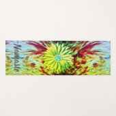 アート絵を描ストロークジェムフラワー ヨガマット (正面(横))