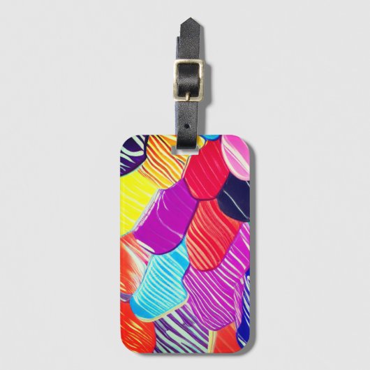 アート絵を描デザイン ラゲッジタグ (正面縦)