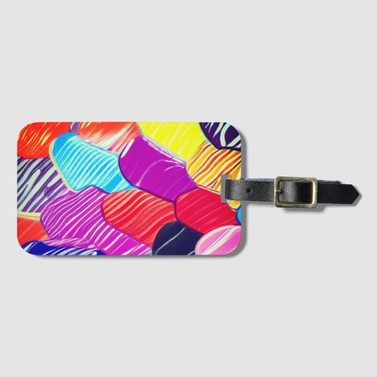 アート絵を描デザイン ラゲッジタグ (正面横)