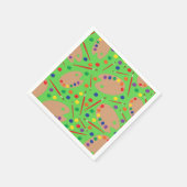 アート絵を描パレットかわいい子どもの誕生日パーティー スタンダードカクテルナプキン (角)
