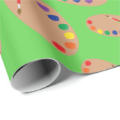 アート絵を描パレットかわいい子どもの誕生日パーティー ラッピングペーパー (ロールコーナー)