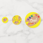 アート絵を描パレットかわいい誕生日パーティー コンフェッティ (裏面)