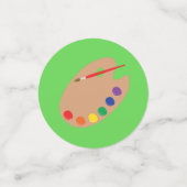 アート絵を描パレットかわいい誕生日パーティー コンフェッティ (スモール正面)