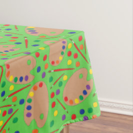 アート絵を描パレットかわいい誕生日パーティー テーブルクロス