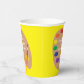 アート絵を描パレットかわいい1歳の誕生日パーティーキッズ 紙コップ (右)