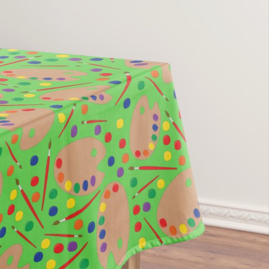 アート絵を描パレットキッドの誕生日アーティスト テーブルクロス (インサイチュ)