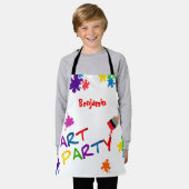 アート絵を描パーティーのキッズエプロン エプロン (着用した状態)