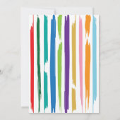 アート絵を描パーティーのスケッチ絵を描誕生日招待状 招待状 (裏面)