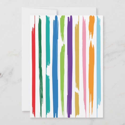 アート絵を描パーティーのスケッチ絵を描誕生日招待状 招待状 (裏面)