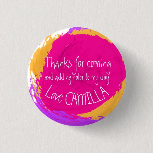 アート絵を描パーティーのタブ 缶バッジ (正面)