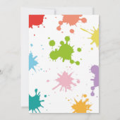 アート絵を描パーティーの絵を描スケッチ工芸品エプロン 招待状 (裏面)