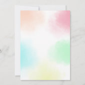 アート絵を描パーティーの誕生日パーティーガール 招待状 (裏面)