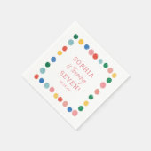 アート絵を描パーティーガール絵を描ズ誕生日 スタンダードカクテルナプキン (角)