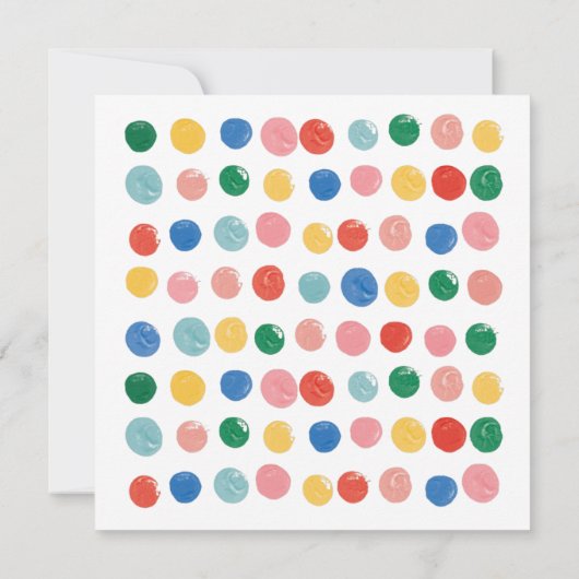 アート絵を描パーティーガール絵を描ズ誕生日 招待状 (裏面)