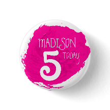 アート絵を描パーティーダブピンクの名前の年齢ボタン