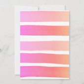 アート絵を描パーティー誕生日レインボーブラシストローク 招待状 (裏面)