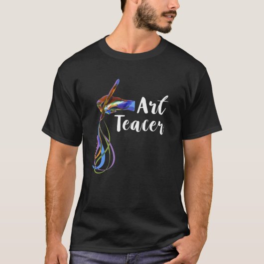アート絵を描先生ブラシ画家学生 Tシャツ (正面)