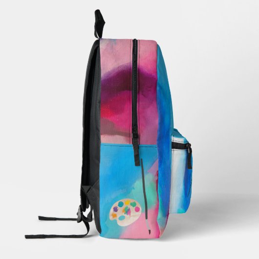 アート絵を描工芸家絵を描学校 プリントバックパック (左)