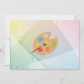 アート絵を描誕生日のパーティー絵を描工芸写真 招待状 (裏面)