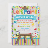 アート絵画とパーティの招待状 招待状 (正面)