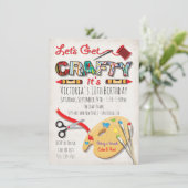 アート絵画の工芸バースデーパーティ招待状 招待状 (スタンド正面)