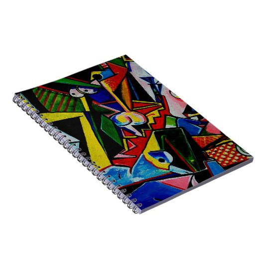 アート絵画の抽象芸術三角形カーブスクエア(pabl) ノートブック (右側)