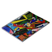 アート絵画の抽象芸術三角形カーブスクエア(pabl) ノートブック (左側)