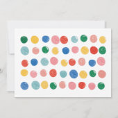 アート絵画の7th誕生日パーティフォト招待状 招待状 (裏面)