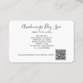 *~*アート絵画バラQRロゴフローラ花 名刺 (裏面)