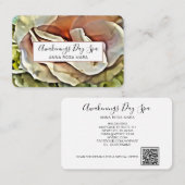 *~*アート絵画バラQRロゴフローラ花 名刺 (正面/裏面)