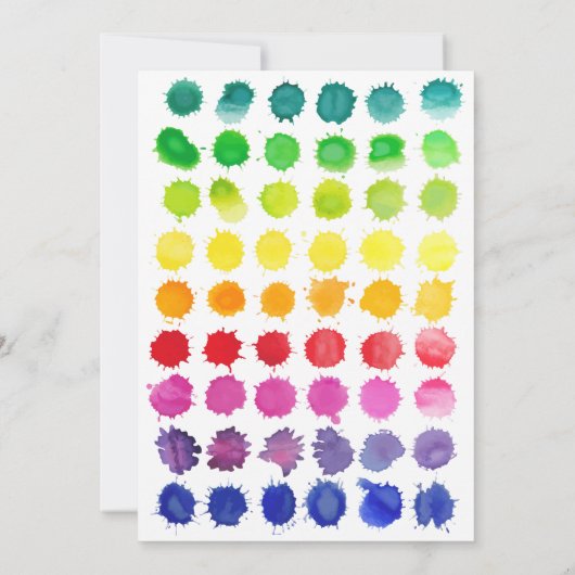 アート絵画パーティーキッド誕生日招待状 招待状 (裏面)