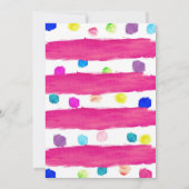 アート絵画パーティー水彩誕生日招待状 招待状 (裏面)