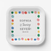 アート絵画パーティー絵画子供の誕生日 ペーパープレート (正面)